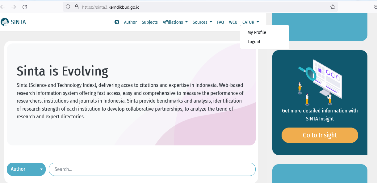 Langkah-langkah Pemutakhiran Profil Science And Technology Index (SINTA) 3